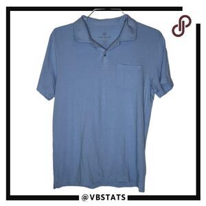 Mack Weldon Large Vesper Pocket Polo in Light Blue